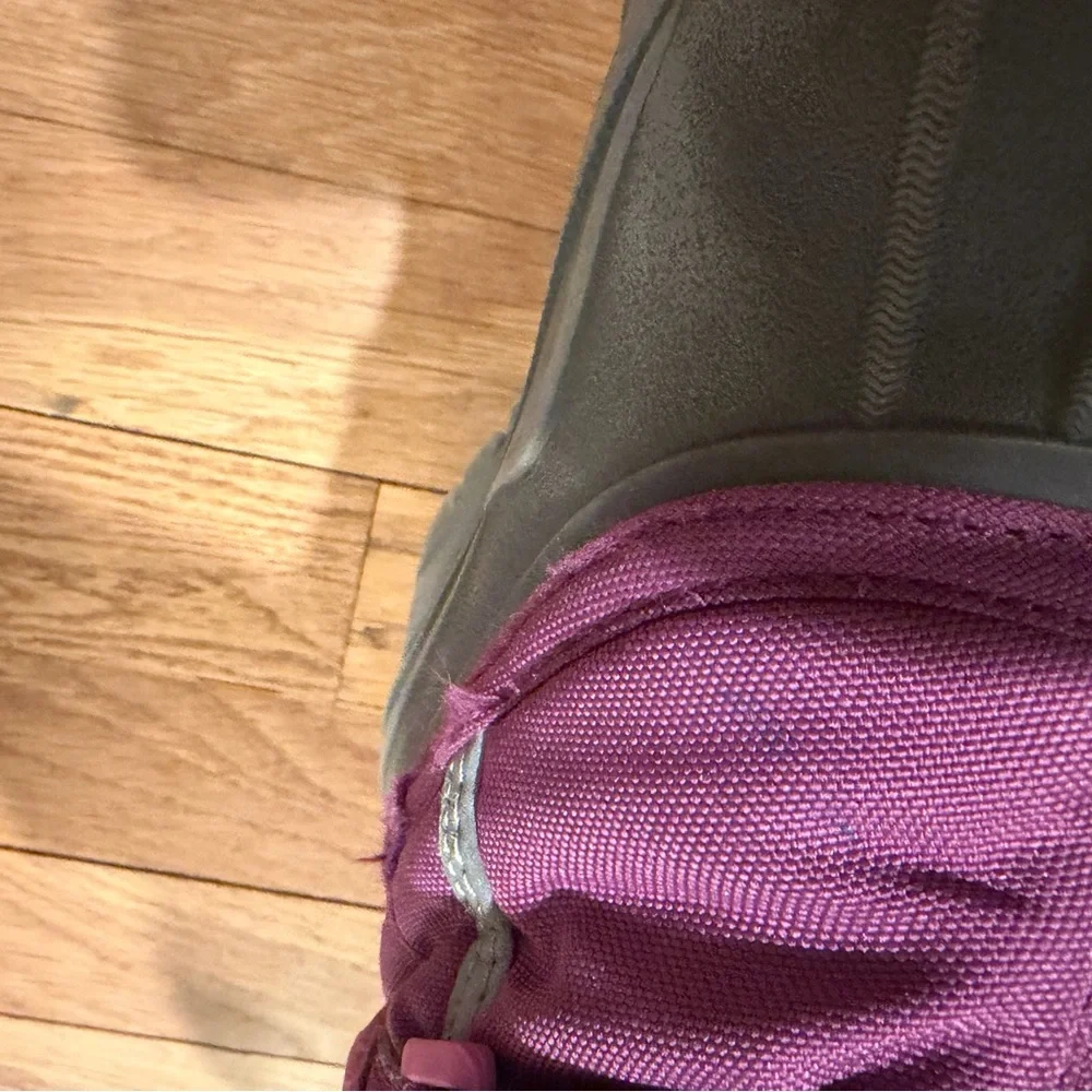 L.L. Bean Kids Purple and Gray Snow Boots